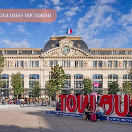 Daire Elegant Pour 2 - Centre - Parking Prive - 5 Min Metro & Gare Matabiau Toulouse
